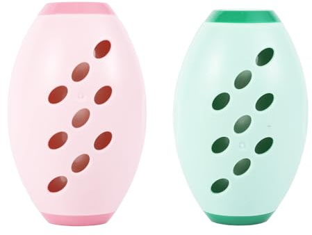 lasuroa 2pcs Reusable Lint Rollers, Washable Mini Roller Portable Remover Extra Sticky Lint Roller Ball Dog Cat Hair Removal Tool for Clothes Travel Pets Laundry Cars (Pink, Green)