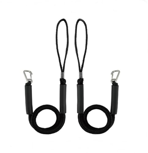 JT-HLM Bungee-Dockleine, 1,2 m, 2 Stück, zum Andocken mit Edelstahl-Clip-Zubehör, Bootsseil, Bootszubehör, Bungee-Dockleinen für Boote