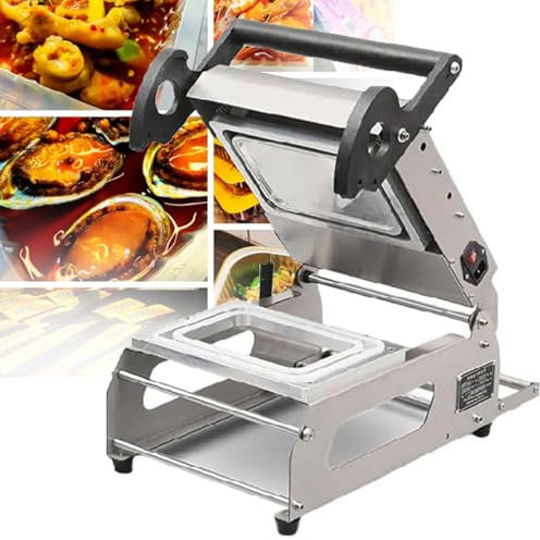 HSSMEUR Manual Food Tray Sealer Machine,Fast-Compact Vacuum Sealer Machine,Heat Sealer Machine Ideal For Liquid