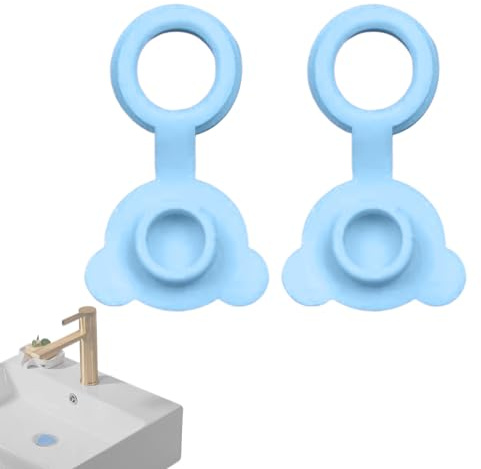 Bouchon de baignoire en silicone - 2 x bouchons en forme d'ours | Anti-fuite, facile à installer, souple, universel, design enfant – Économiseur d'eau durable pour la douche, le nourrisson, la famille