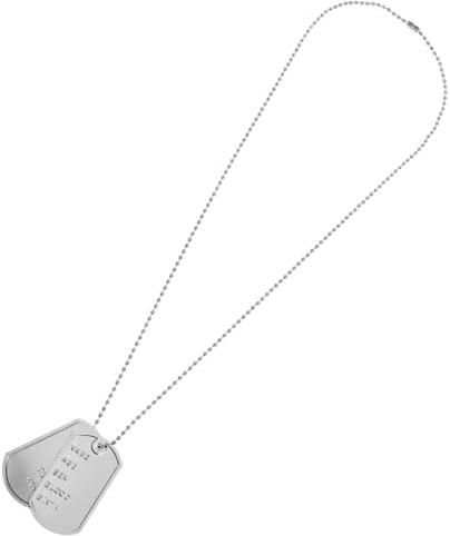CIYODO Cooles Dog Tag Necklace für Männer Vintage Erkennungsmarke Anhänger Schmuckstück für Kostümpartys und Cosplay Stylisches Accessoire für Outfit