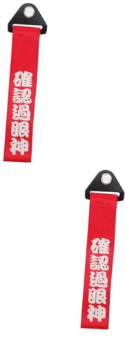 WEKADRIN 2 Piezas Correa de Remolque para Coche con Gancho Resistente Decorativa para Parachoques Cinta para Amarre y Tracción Vehículos y Remolques Accesorios Duraderos para Automotriz