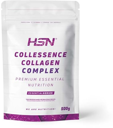 HSN Colágeno Hidrolizado y Magnesio (Malato Citrato Bisglicinato) en Polvo Collessence Colágeno Complex | Naranja 500g | No Incluye Dosificador | No-GMO, Sin Gluten ni Lactosa ni Pescado