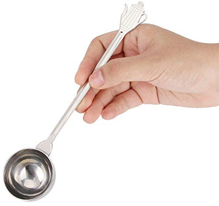 Cuchara Medidora de Café, Cuchara de Acero Inoxidable con Mango Largo para Café Molido, Matcha, Té Y Leche de Coco en Polvo