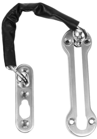 EXCEART Catenaccio per Porta in Acciaio Inox 1 Pezzo, Catena di Sicurezza per Porte Interne, Fermo di Sicurezza Resistente per Porte di Hotel, Appartamenti e Case Residenziali