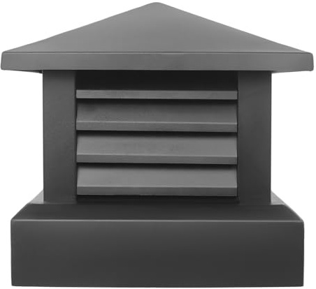 Schwarz Schornsteinabdeckung, Aluminiumlegierung Quadratische Kamin Schornstein Abdeckung, Regensichere Schornsteinabdeckung für außen, für Dachschornsteine der Villen und Häuser