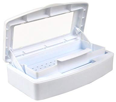 Pinkiou Nail Outils Stérilisateur Plateau Manucure Désinfection Boîte En Plastique Stérilisateur Boîte pour Salon De Beauté Manucure Cheveux Outils