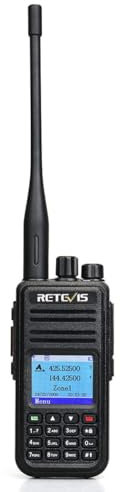 Retevis RT3S DMR Funkgerät, GPS Dualband Ham Radio, 3000 Kanäle DTMF Aufnahmefunktion, Digitales/Analoges Handfunkgerät, Kompatibel mit MOTOTRBO TierⅠ& Ⅱ für Amateurfunk(1 STK., Schwarz)