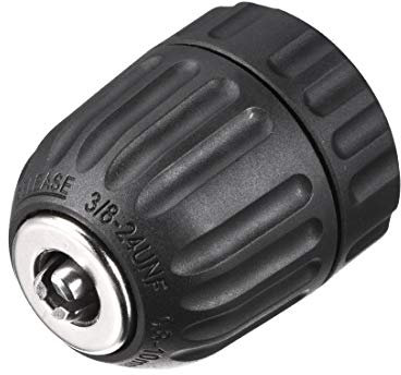 sourcing map 3/8 Keyless Drill Chuck Convert Adapter 0.8-10mm for Impact Driver Cordless Drill Black
