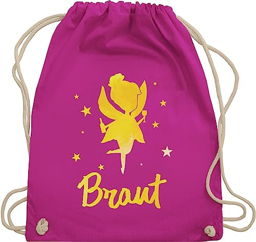 Turnbeutel Rucksack - Junggesellenabschied Frauen - JGA Fee - Braut - Unisize - Fuchsia - geschenk an brauttaschen bachelorette party beutel junggesellinnenabschied outfit jungesselnabschied