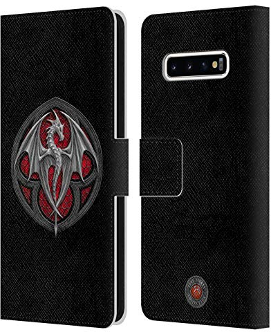 Head Case Designs sous Licence Officielle Anne Stokes Logo Dragons 4 Coque en Cuir à Portefeuille Compatible avec Samsung Galaxy S10+ / S10 Plus