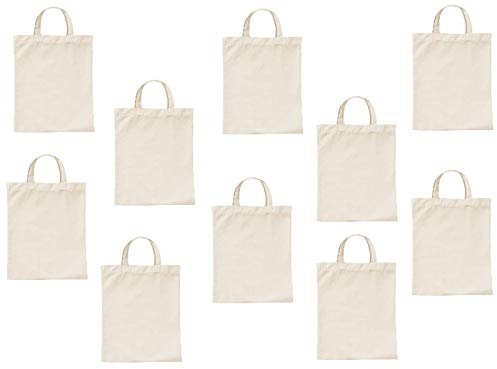 noTrash2003 10er Set kleine Apothekertaschen aus Baumwolle, 22x26 cm – natur, Öko-Tex, ideal zum Bemalen & Bedrucken, Jutebeutel für Medikamente, DIY-Geschenke, Kinder, Deko, nachhaltig
