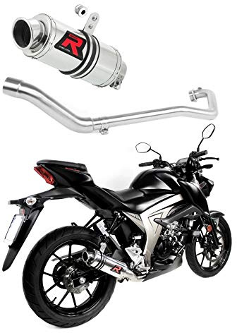 DOMINATOR Auspuffanlagen Schalldämpfer GP1 kompatibel mit GSX S 125 2017-2019