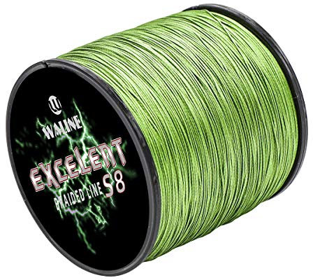 Waline Super Strong 300m 500m PE Geflochtene Angelschnur 8 Stränge Multifilament Angelschnur 20lb-80lb Meeresfischen Geflochtene Schnur (Armeegrün, 60lb/0.37mm/ 500m(547yds))