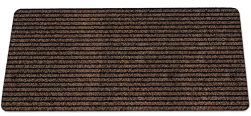 ANRO Tappeto antisporco Mischa Marrone 100 x 50 cm – zerbino antiscivolo interno & esterno | tappeto ingresso assorbente, fondo in gomma, lavabile