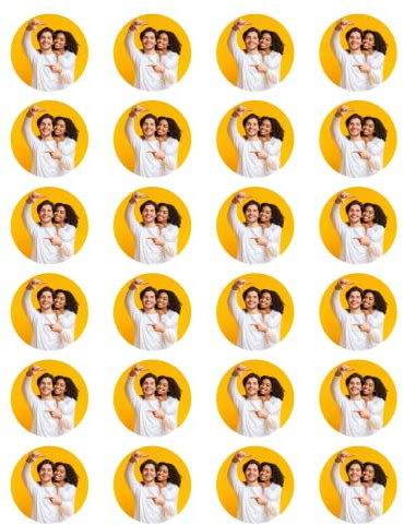 Bedruckte Oblaten - rund individuell mit eigenem Foto in verschiedenen Größen Premium (∅4cm - 24 Stück)