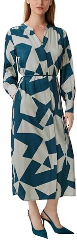 Comma Twill-Kleid mit Stoffgürtel