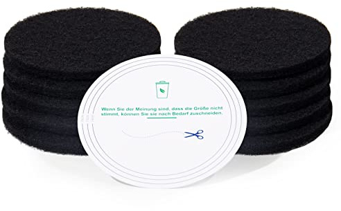 Theo&Cleo extra Dicke Aktivkohlefilter für Biomülleimer Küche, 10 Stück