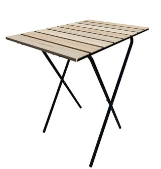 Klapptisch Holz-Metall Höhenverstellbar Faltbarer Beistelltisch Tablett Tisch Klapptische für balkon, Garten, Camping Terrasse Campingtisch (Holz)