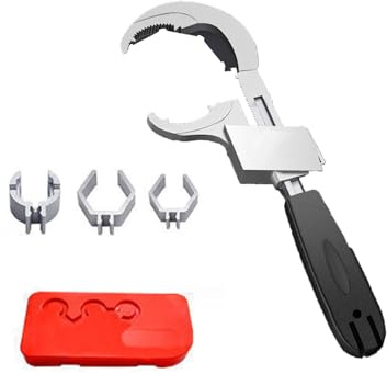 Bamyli Universal Pipe Wrench, Adjustable Double Ended Spanner with Wide Opening, Multifunctional Hand Tool for Bathroom Faucet, Showerhead, Connecting Pipe and Home Maintenance