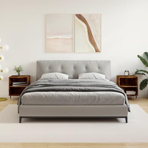 LAPOOH Nachttische 2 STK. Räuchereiche 40x30x50 cm Holzwerkstoff, Nachtschrank, Nachtkonsole, Bedside Tables, Beistellschrank, Nachtkästchen, Nachtkommode, Nightstand 826775