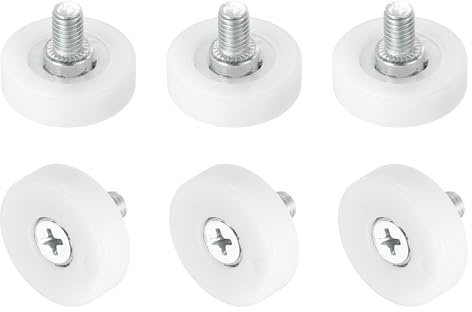 QUARKZMAN Ruote per Cassetti Nylon Ruote Ricambio per Pulegge Cassetti Armadi Cuscinetto 25mm Guide Scorrevoli Rulli per Posizionamento Cassetti per Parti Mobili Armadio Confezione da 6