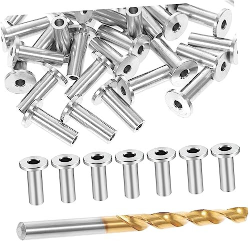 jojofuny Kit Funda Protectora Cables Acero Inoxidable Para Barandillas Cables Deshilachamiento Tensión Guía Herrajes Postes Madera
