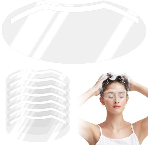 50 Pièces Transparente Douche Visière de Protection Visage,Plastique Visière Bouclier de Douche,Visière Bouclier Souple Transparente,Protecteur de Yeux Visage de Douche,20 × 10cm,pour Extensions Cils
