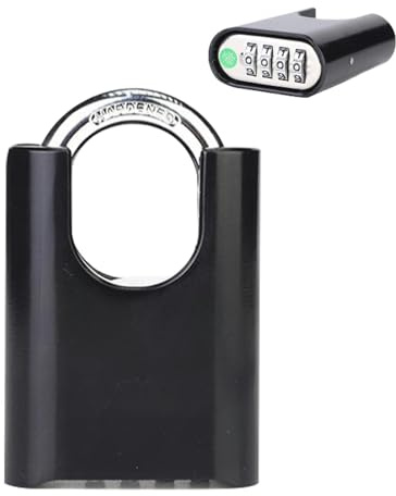 Combination Padlock, 52mm Large Heavy Duty Padlock with 4 Digit Code Lock, Weatherproof Combination Lock Outdoor with 8mm Shackle, High Security Coded Padlocks for Gym Gate Shed Garage School Fence