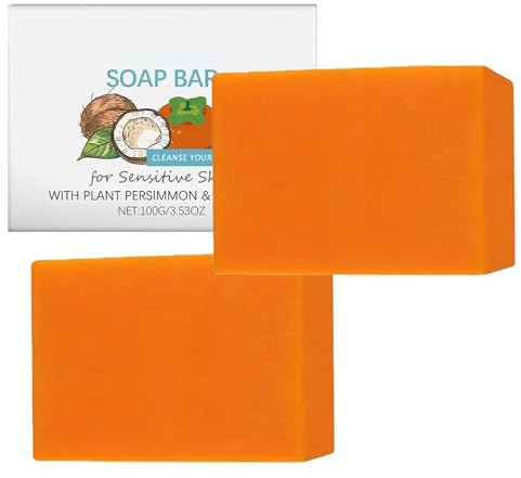 Jabón corporal de caqui, jabón de caqui con control de olores, extracto japonés, desodorante de baño para mujer. (2pcs)