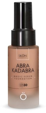 Skön Abrakadabra Soft Matt Foundationsserum mit Sonnenschutz SPF30, Gesichtsserum Hyaluronsäure und Vitamin E, einheitliches Sonnenfundament mit samtigem Finish für Mischhaut und fettige Haut, 30 ml