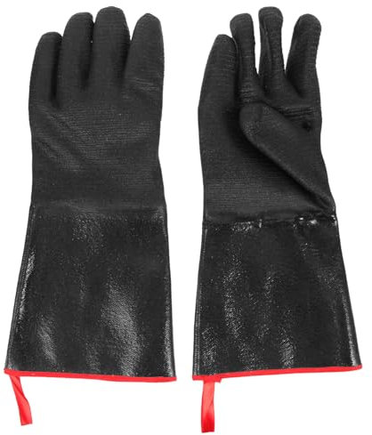 POPETPOP 1 Par Guantes de Neopreno Resistentes al Calor Aceite para Cocina y Barbacoa Impermeables y Antideslizantes Protección Térmica Talla