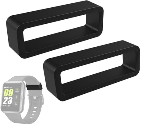 Anillos de cierre de correa de reloj, correa de reloj de goma negra, anillos de fijación de banda Watcch, soporte de correa Waatch adecuado para asegurar extremos sueltos, reparación de repuesto y uso