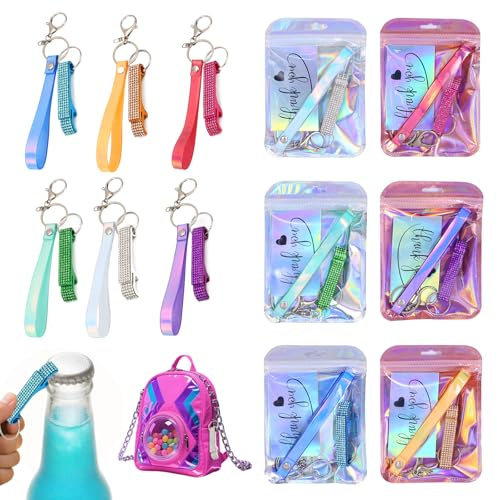 12 llaveros con abrebotellas de diamante con grabado láser, regalos de boda para invitados con tarjeta de felicitación y bolsa de regalo, llavero abridor de cerveza premium para fiestas y acampadas