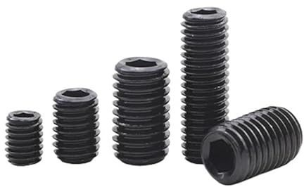 20/50 Stück M5 Ringschneide-Madenschraube aus Kohlenstoffstahl mit Innensechskant und flacher Spitze for Handtuchhalter-Türknauf(35mm,M5 20pcs)