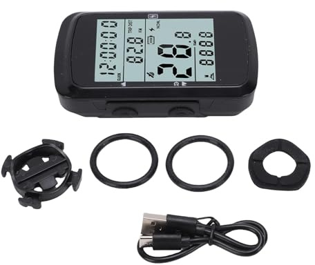 Denash Kabelloser Fahrradcomputer, GPS-Fahrradcomputer mit 2,4-Zoll-Bildschirm, Wasserdichter Fahrrad-Mountainbike-Kilometerzähler, Tachometer mit 28 Stunden Akkulaufzeit