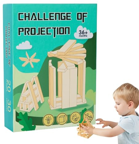 Holz Stapelturm Spielzeug - Hand-Auge-Koordination Partyspiel - Das Spiel mit dem kippenden Turm für Kinder | für Indoor Zuhause Reisen Klassenzimmer Schule Weihnachten Feiertage Geburtstag und festli