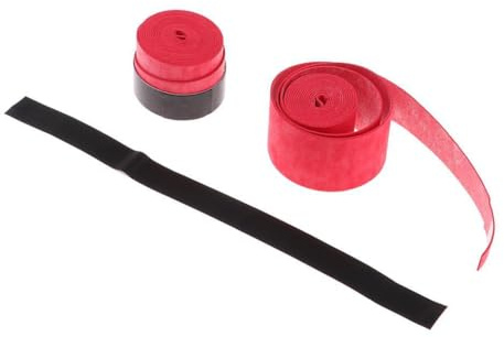 BEALIFE Håll torr och bekväm under spel med greppband för torra racketar, svettabsorberande handtag, greppband för hockeyklubbor, tennis och badminton. Andningsbart för racketar, Röd