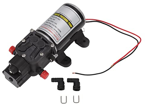 Diaphragm Water Pump, Self Priming High Pressure Water Pump, Intermittent Diaphragm Pump with Auto Shut Off for Home Marine Use, Compact and Lightweight (RL 3403(24V))