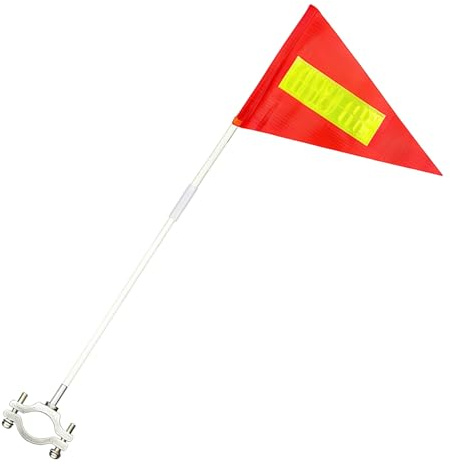 Safety Flag Pole - Bicycle Protection Tool, Reflective Adjustable Flag Pole, Waterproof Camping Flag | Sturdy Flag Home Work Travel Hiking, Children Adults Cycling Golf Cart