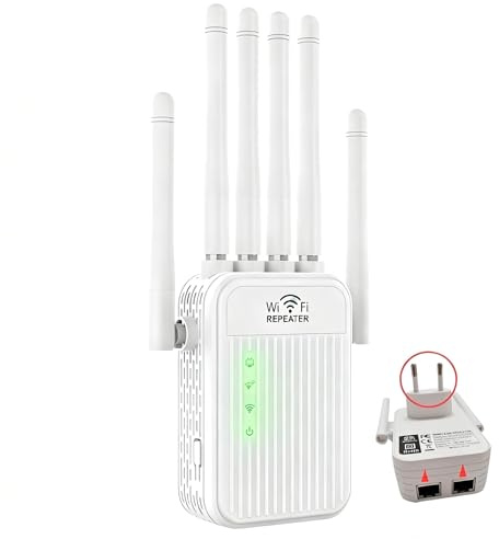 Répéteur WiFi Puissant, Amplificateur WiFi, 6 Antennes Haut Gain Couvrant Une superficie de10000 m², Répéteur/AP Mode,2 Ports LAN, Repeteur WiFi pour la Maison et Le Bureau-11