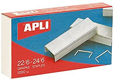 APLI 13469 - Packung mit 1000 Heftklammern, 22/6-24/6