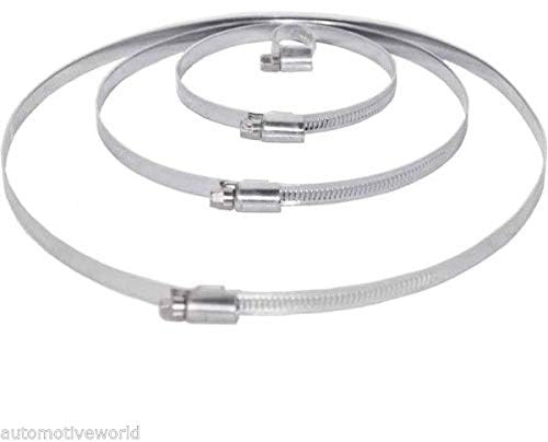 4 x Metal Hose Clip - 100mm / 4 inch - Ducting Clamp for Flexible Hose Pipe Tube