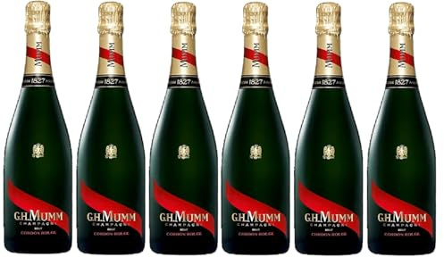 LOT 6 CHAMPAGNES MUMM BRUT CORDON ROUGE 75CL AVEC ETUIS
