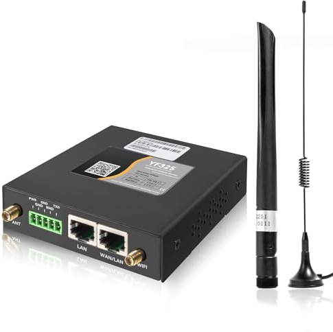 4G VPN Router, Industrial 4G LTE Router Yeacomm YF325 WiFi Modem Unlocked with Dual Sim Card Slot, RS232, External Antenna Cellular Modem in North/South America, NOT for Verizon