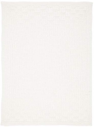 Alvi Baby Strickdecke 75x100 cm Karo weiß