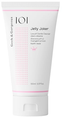 Geek & Gorgeous Jelly Joker – Nettoyant doux et résistant, dissout le maquillage (soluble dans l'eau) – tous les types de peau, y compris sensibles, 150 ml