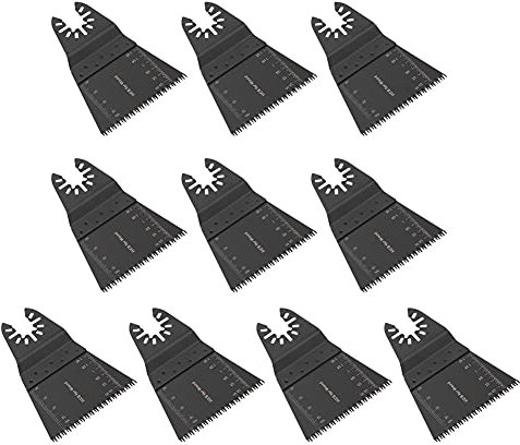 Lame per Oscillante, Set di 10 Pezzi Utensile Multifunzione Lama, 65 mm, Accessori per Utensili Oscillanti Multitool per Tagliare Metallo Morbido, Legno, Plastica