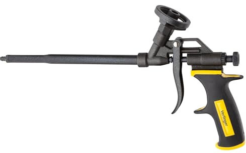 VERLINGER Pistola Per Schiuma Poliuretanica Per Schiuma Da Costruzione E Adesivi Plastica Gummi Acciaio Alluminio Giallo Pro