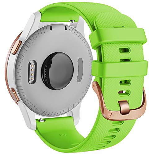 Wtukmo 18 mm Armband für Garmin Vivoactive 3S 4S Vivomove 3S / Venu 2S Smartwatch Silikonarmband für Garmin Move 3S / Active S, Universal 18mm, Achat